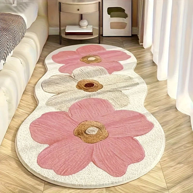 0.4-Inch Plush Floral Accent Rug