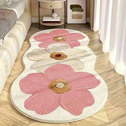 0.4-Inch Plush Floral Accent Rug