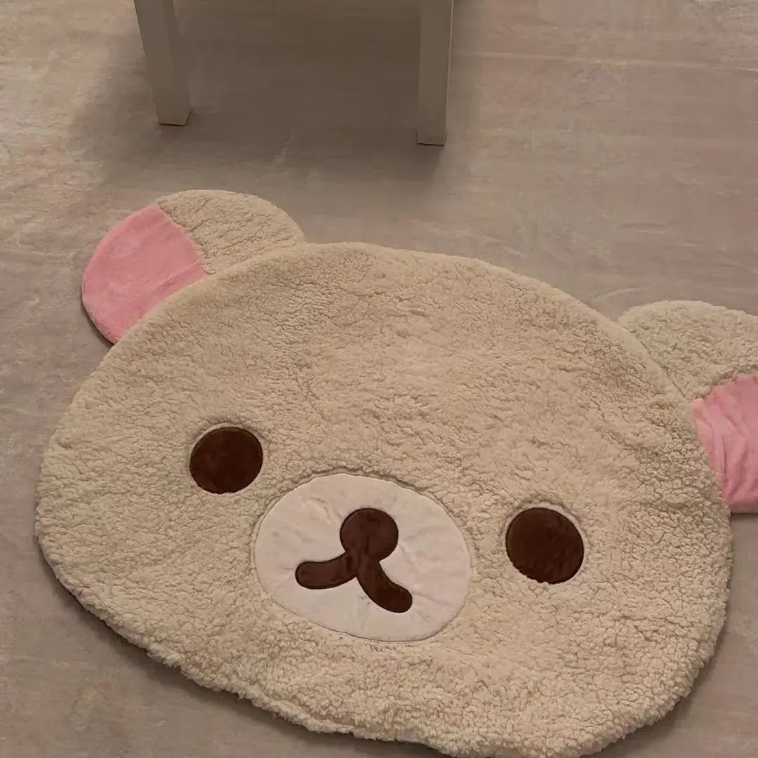 Cartoon Bear Plush Accent Rug