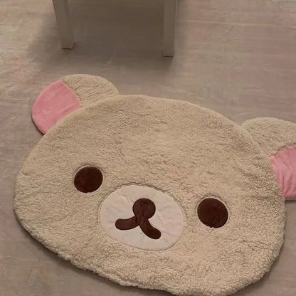 Cartoon Bear Plush Accent Rug
