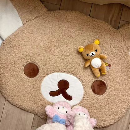 Cartoon Bear Plush Accent Rug