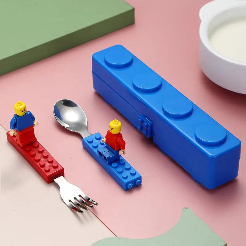 Building Block Kids’ Stainless Steel Cutlery Set