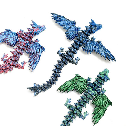 Articulated 3D-Printed Dragon Figurine