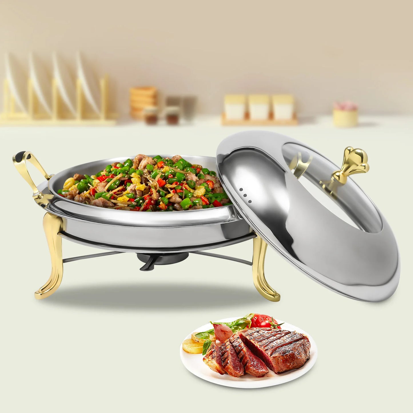 2.64-Quart Round Chafing Dish