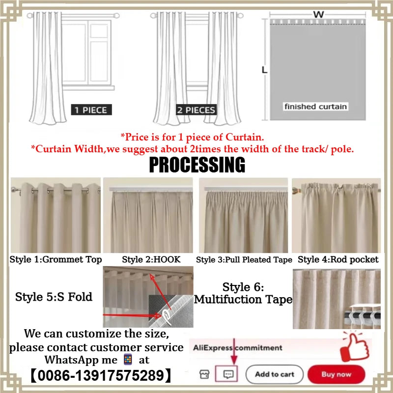 Thermal Noise-Reducing Blackout Curtains