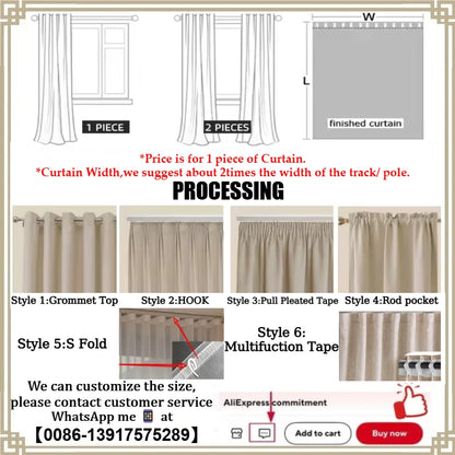 Thermal Noise-Reducing Blackout Curtains