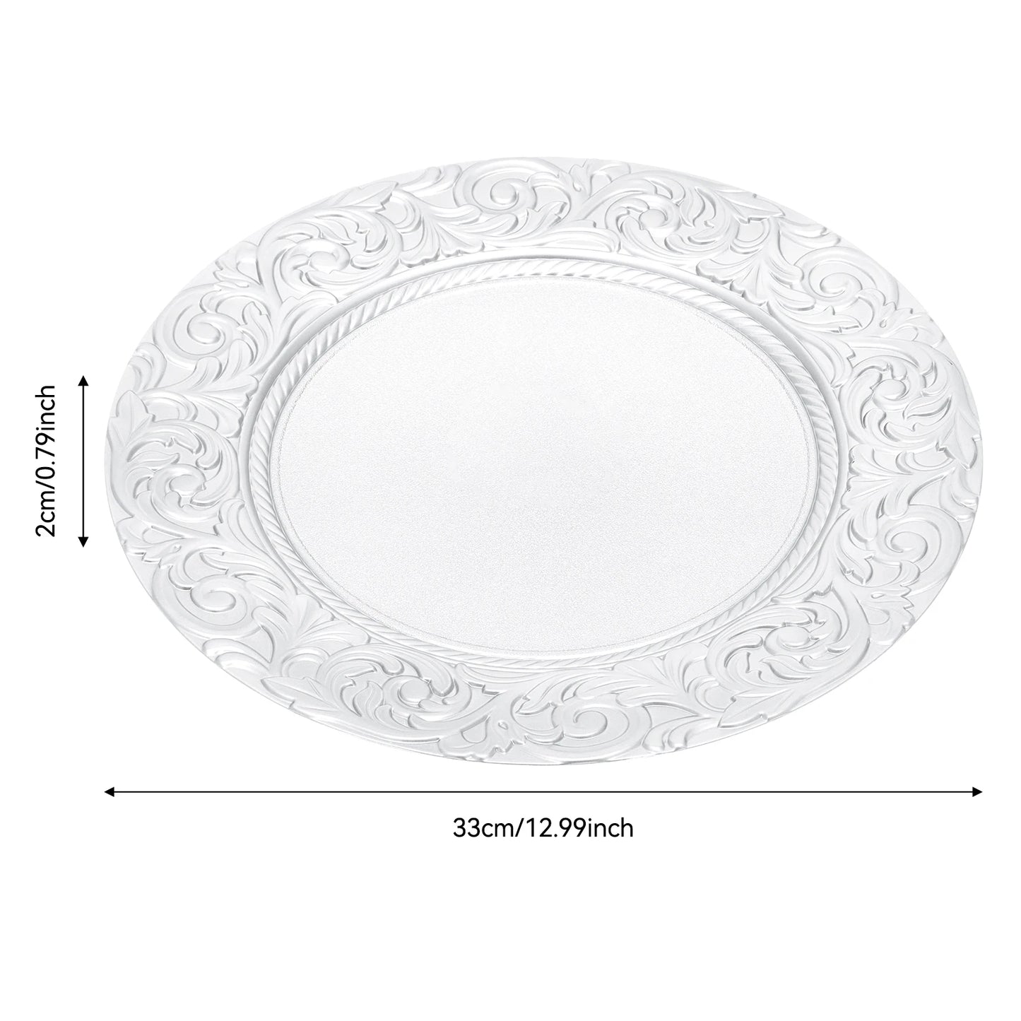 Set of 100 Round Charger Plates