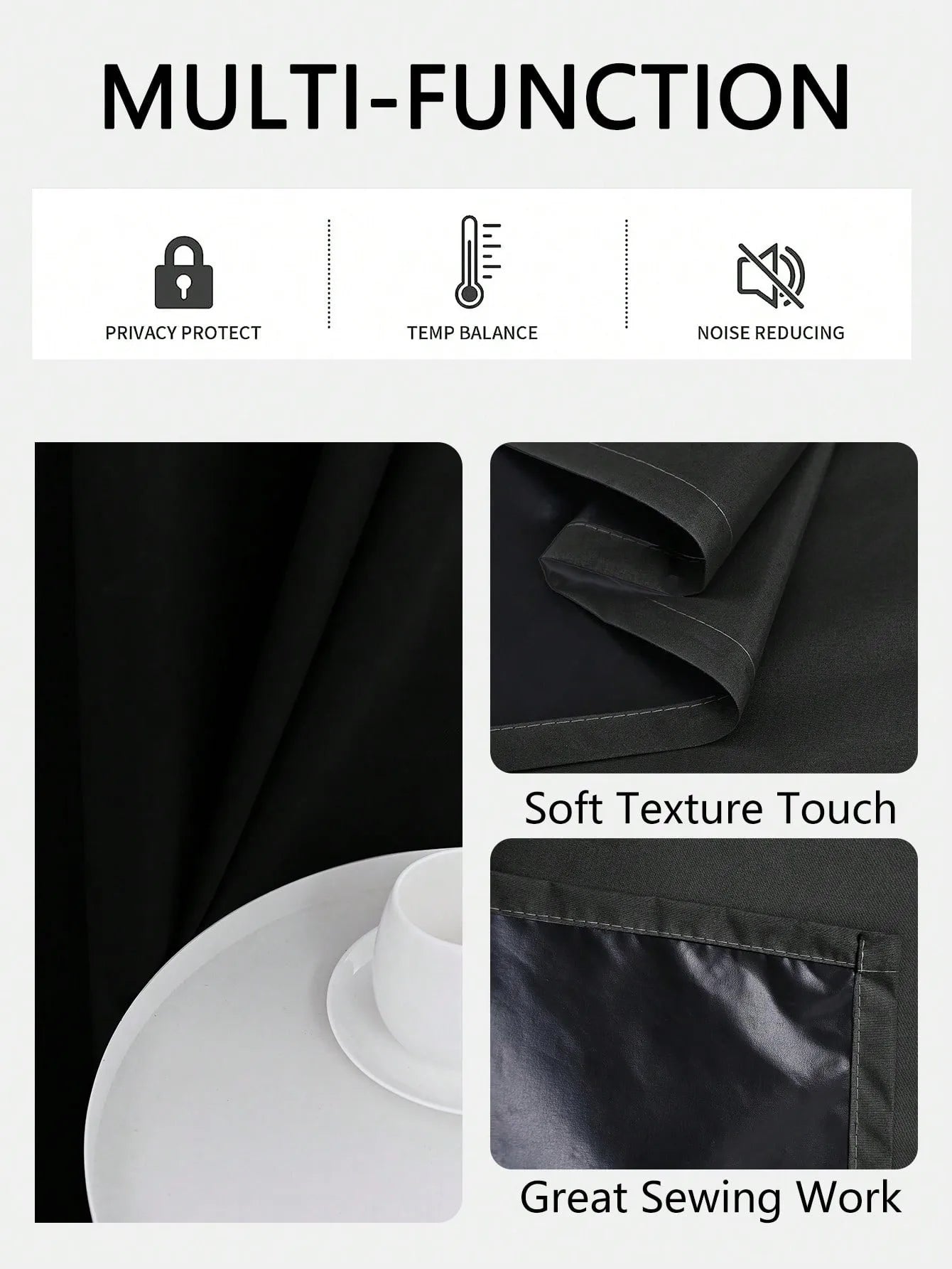 Solid Blackout Grommet Curtain