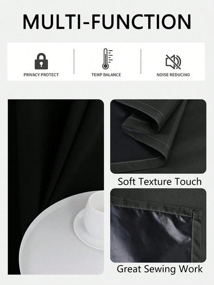 Solid Blackout Grommet Curtain