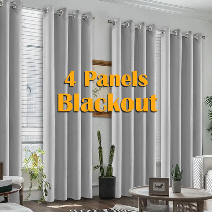 Set of 4 Thermal Blackout Curtains