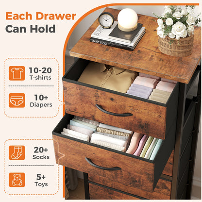 Six-Drawer Fabric Storage Dresser