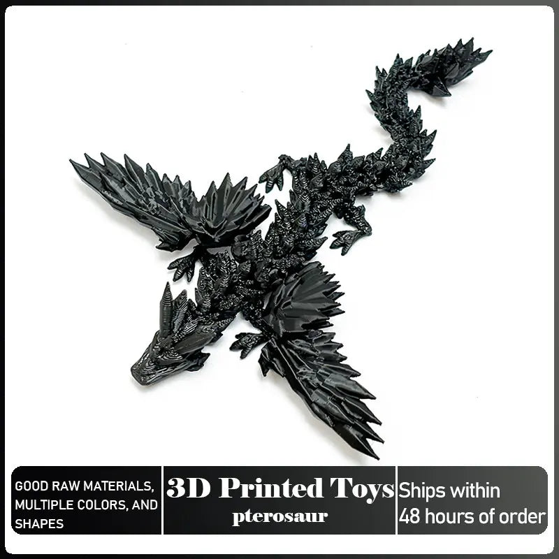 Articulated 3D-Printed Dragon Figurine