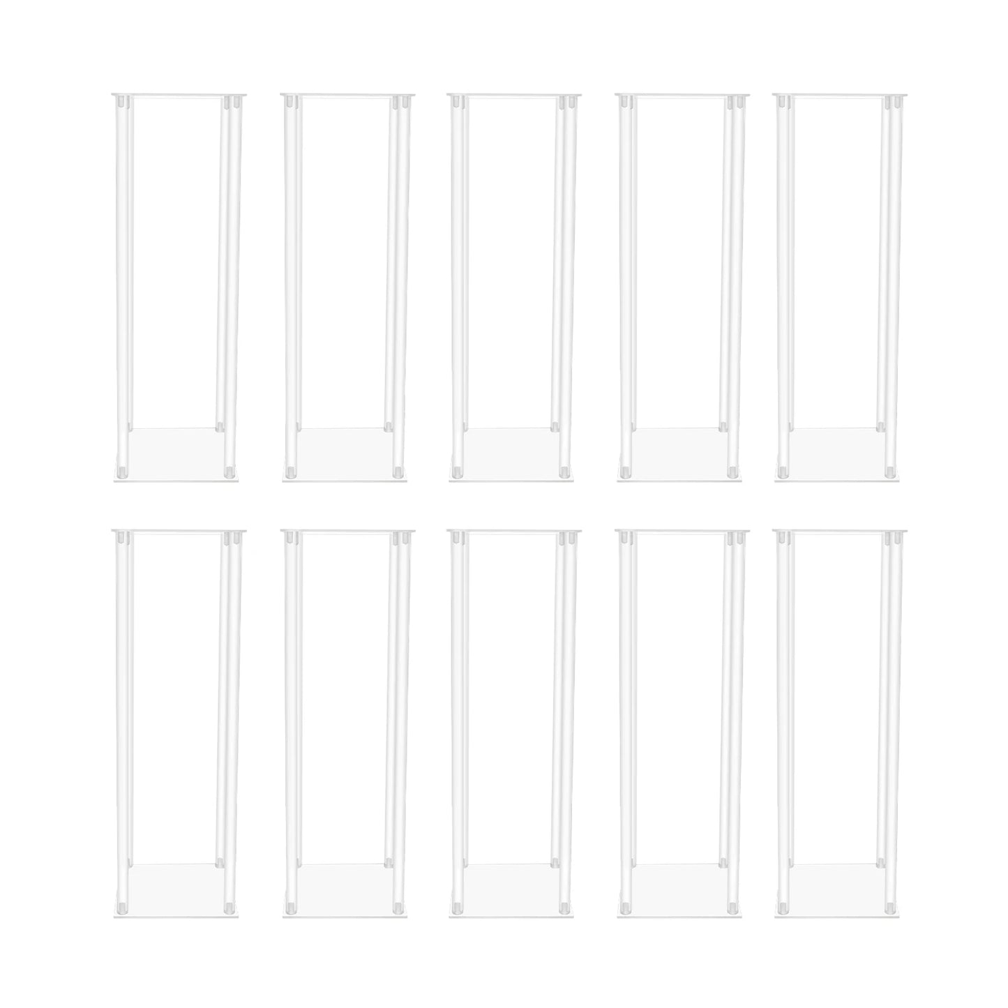 Set of 10 23.6-Inch Acrylic Flower Stands