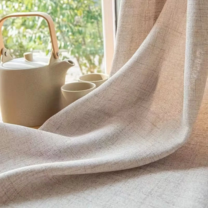 Linen-Style Sheer Curtain