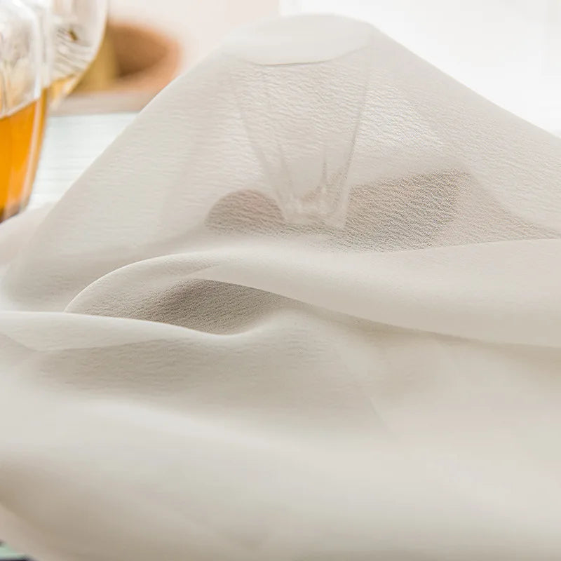 122-Inch White Sheer Curtain