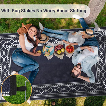 Reversible Waterproof Straw Rug