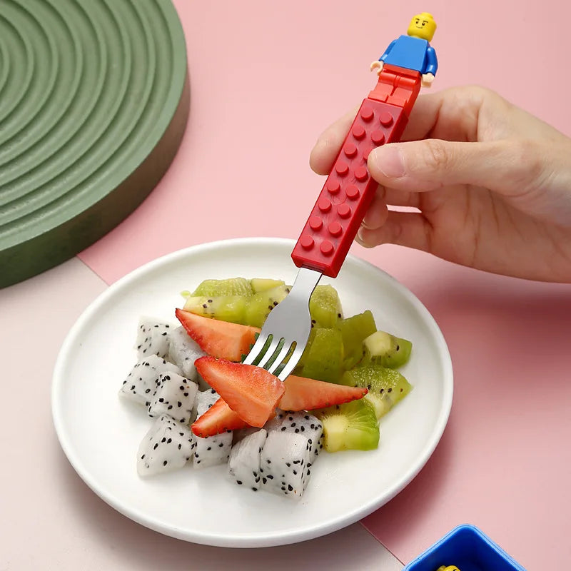Building Block Kids’ Stainless Steel Cutlery Set