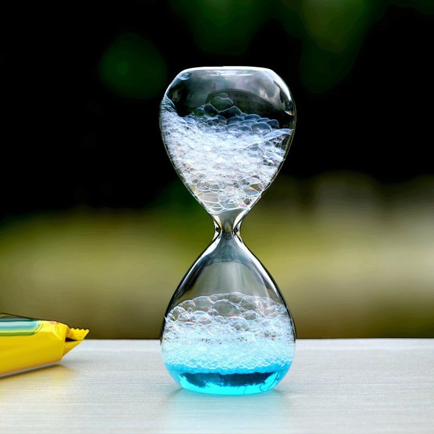 Crystal Bubble Hourglass Decor