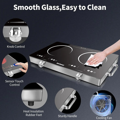22-Inch Two-Zone 3,200-Watt Ceramic Cooktop