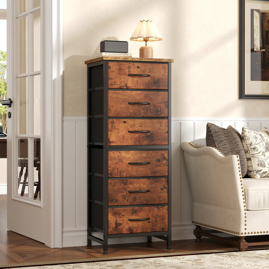 Six-Drawer Fabric Storage Dresser