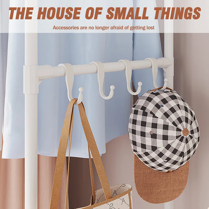 Portable Fabric Wardrobe with Four Drawers