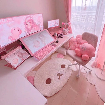 Cartoon Bear Plush Accent Rug