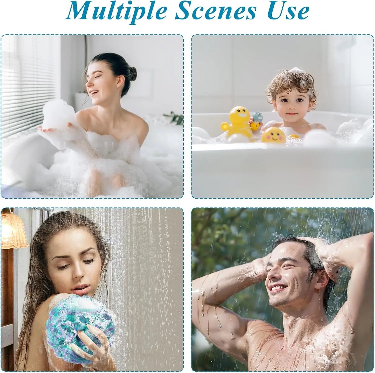 Set of 4 Large Exfoliating Loofah Sponges