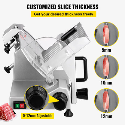 Adjustable 8/10-Inch Electric Meat Slicer