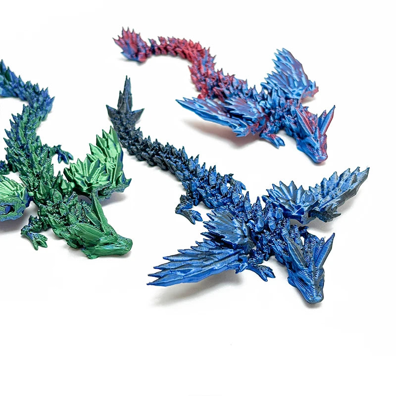 Articulated 3D-Printed Dragon Figurine