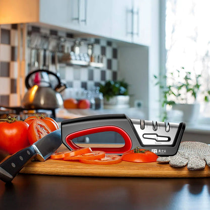 Four-Stage Knife and Scissor Sharpener