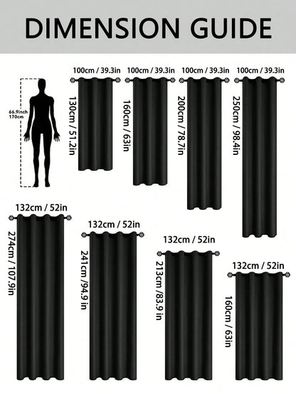 Solid Blackout Grommet Curtain