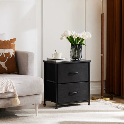 Set of 2 Fabric-Drawer Storage Cabinets
