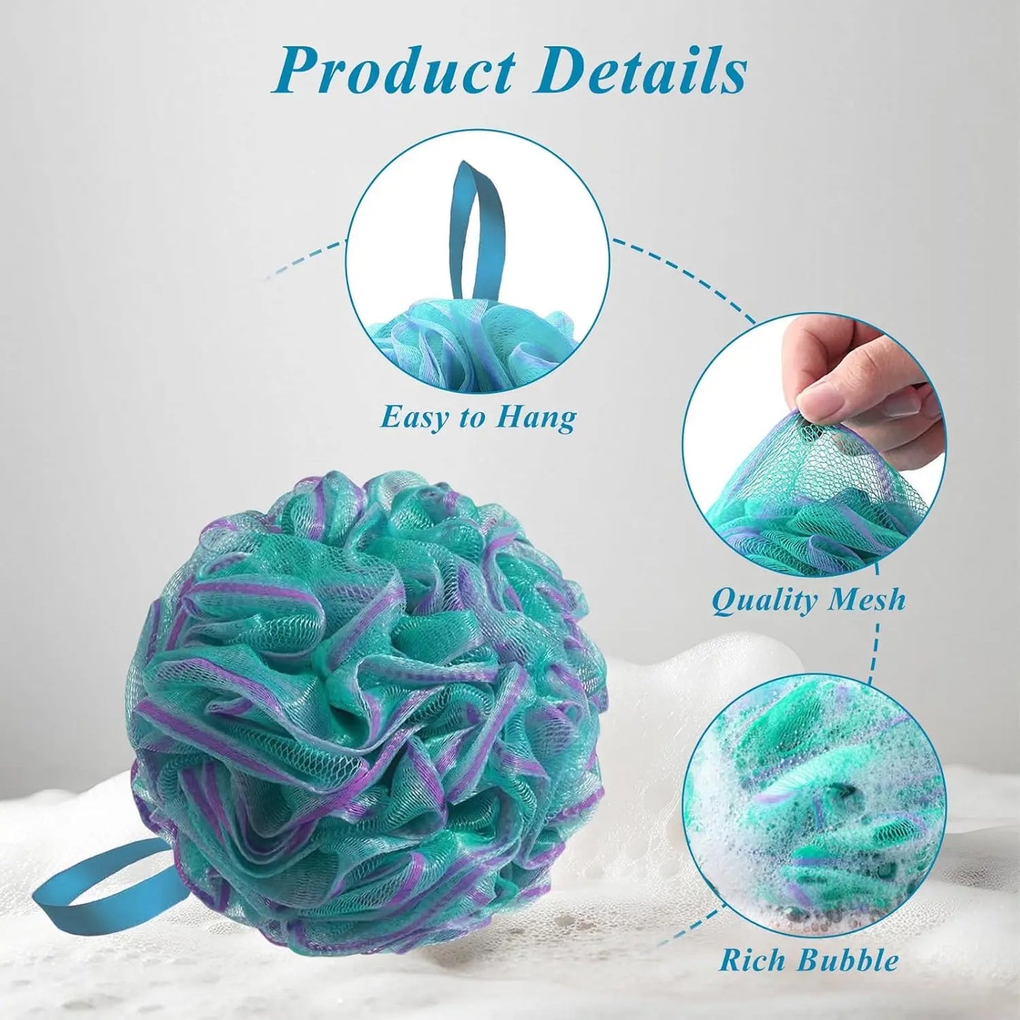Set of 4 Large Exfoliating Loofah Sponges