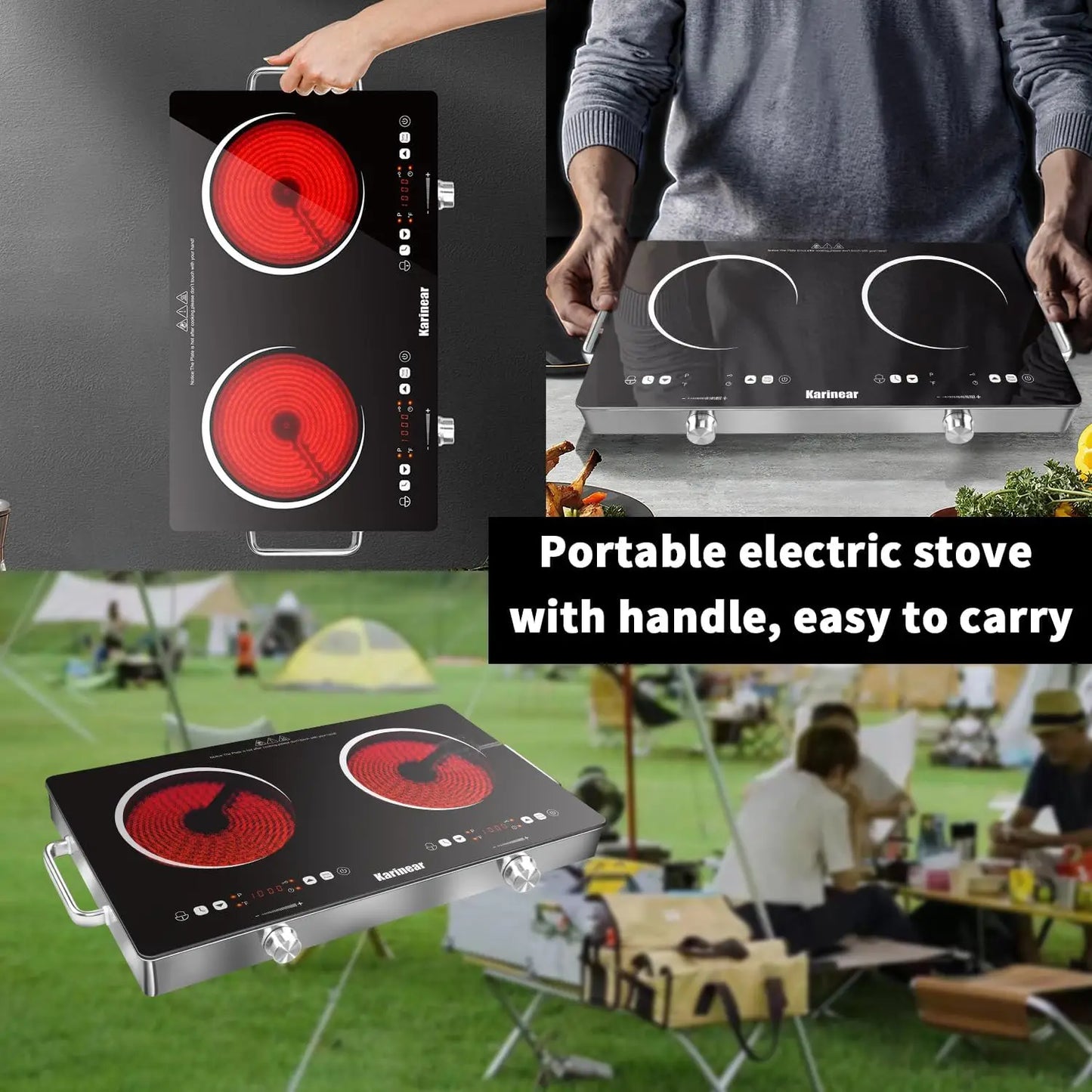 22-Inch Two-Zone 3,200-Watt Ceramic Cooktop