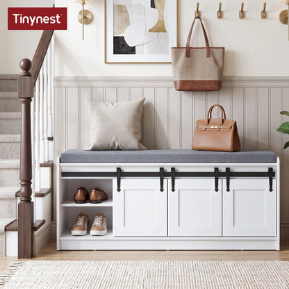 41.7-Inch Shoe Storage Bench with Cushioned Seat