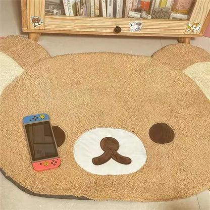 Cartoon Bear Plush Accent Rug