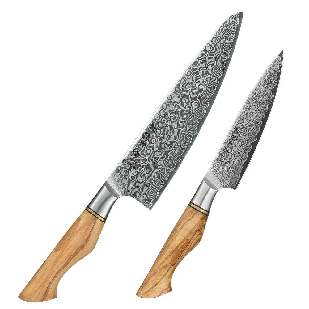 Damascus Steel Kitchen Knife Set