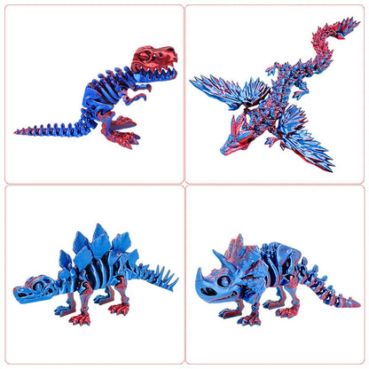 Articulated 3D-Printed Dragon Figurine