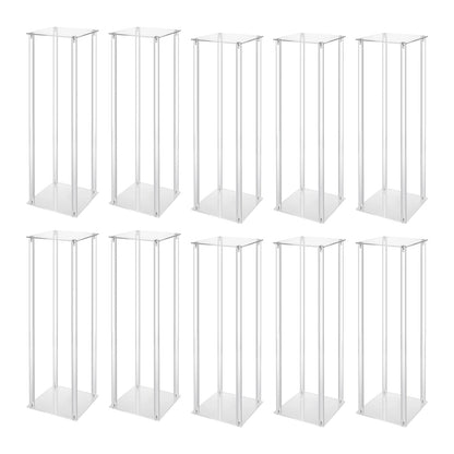 Set of 10 23.6-Inch Acrylic Flower Stands