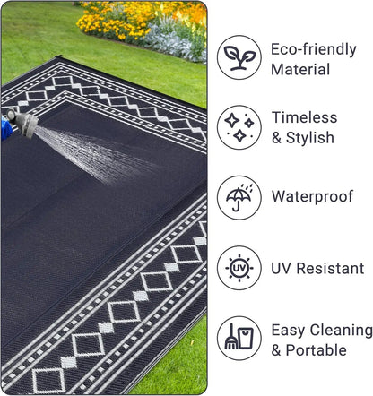 Reversible Waterproof Straw Rug