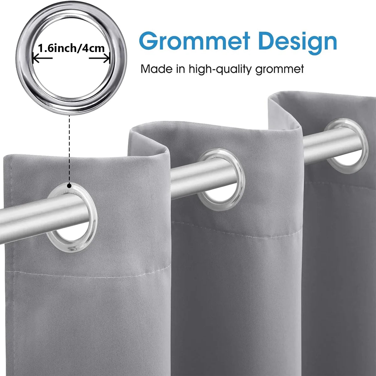 Set of 4 Thermal Blackout Curtains