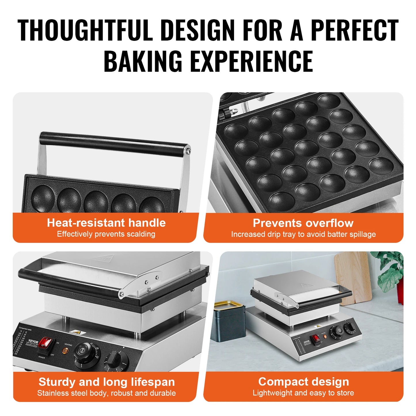 25-Piece Mini Pancake and Waffle Maker