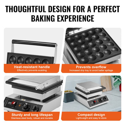 25-Piece Mini Pancake and Waffle Maker