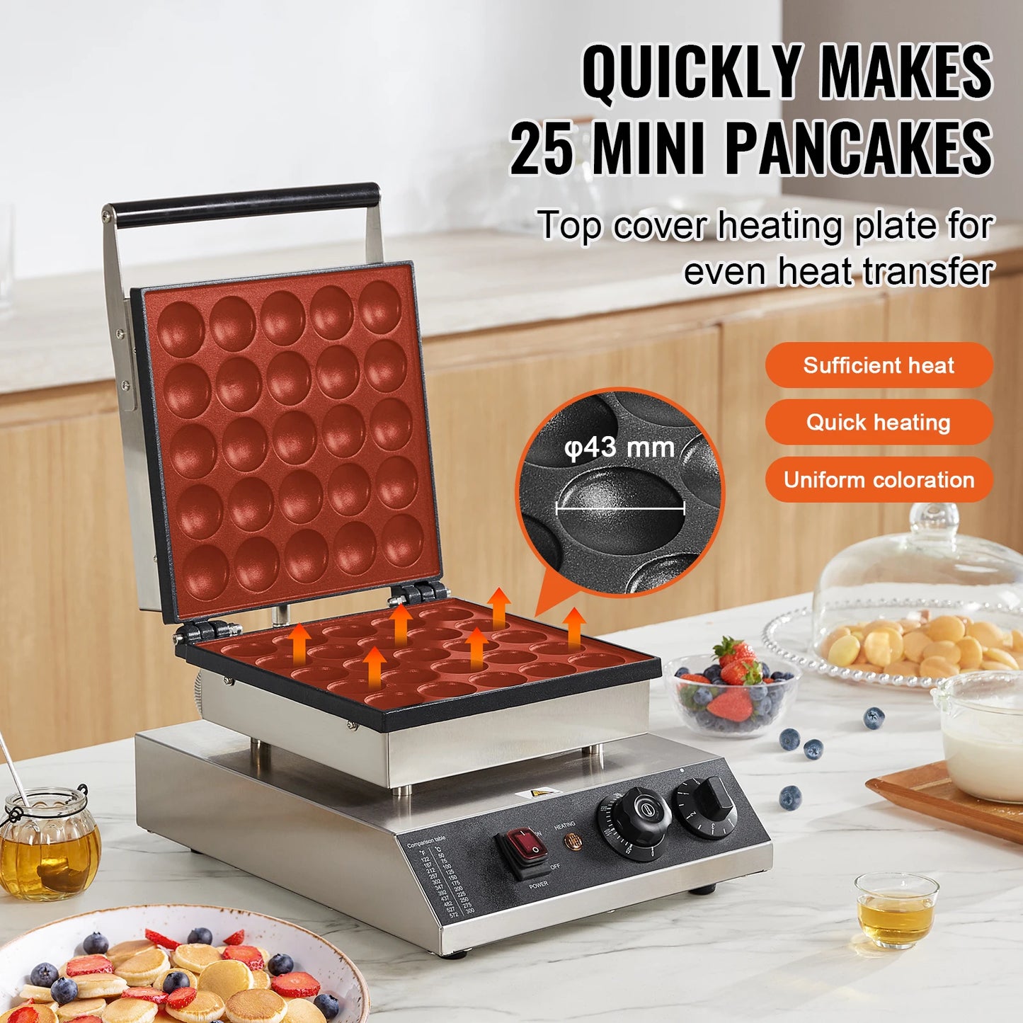 25-Piece Mini Pancake and Waffle Maker
