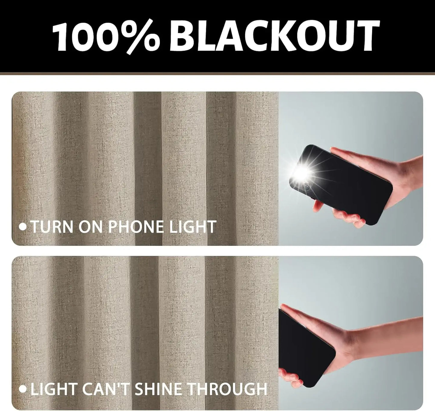 137.8-Inch Solid Blackout Curtain