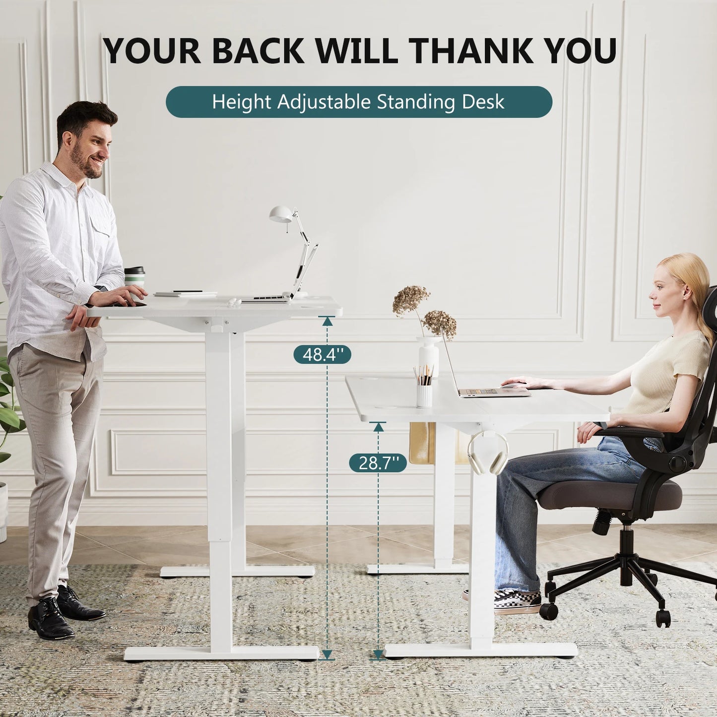63 x 24-Inch Electric Standing Desk