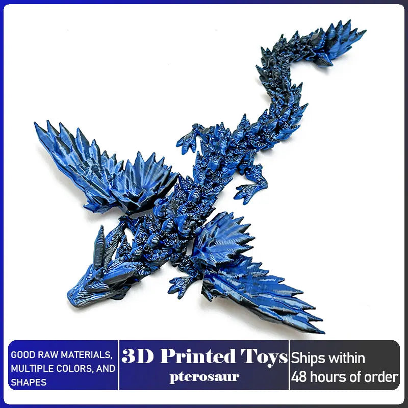 Articulated 3D-Printed Dragon Figurine