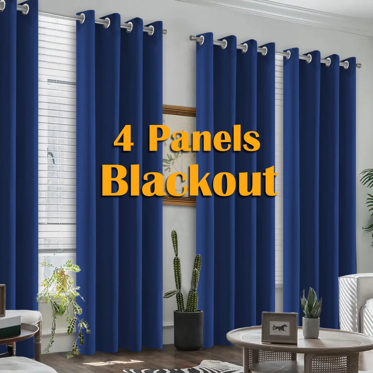 Set of 4 Thermal Blackout Curtains