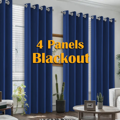 Set of 4 Thermal Blackout Curtains