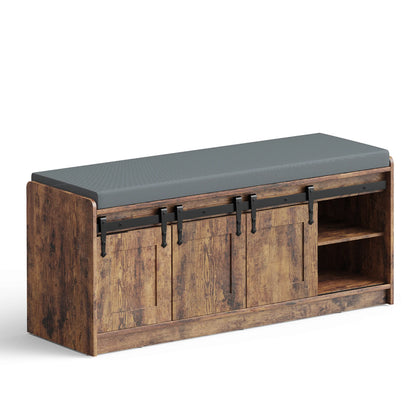 41.7-Inch Shoe Storage Bench with Cushioned Seat